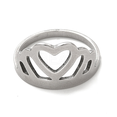 Non-Tarnish 201 Stainless Steel Finger Rings RJEW-G278-24P-1