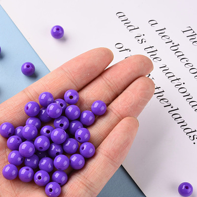 Opaque Acrylic Beads MACR-S370-C8mm-31-1