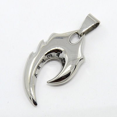 Tarnish Resistant Retro Men's 304 Stainless Steel Big Tribal Sign Pendants STAS-O044-113-1