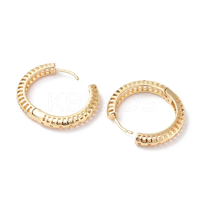 Clear Cubic Zirconia Hollow Out Hoop Earrings EJEW-G333-20G-1