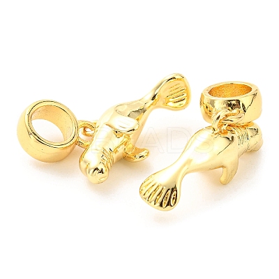 Brass European Dangle Charms KK-M247-05G-1