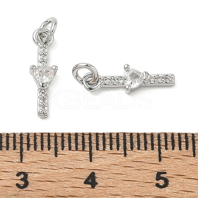 SHEGRACE Brass Micro Pave Cubic Zirconia Pendants XGRQ3D633-513P-1
