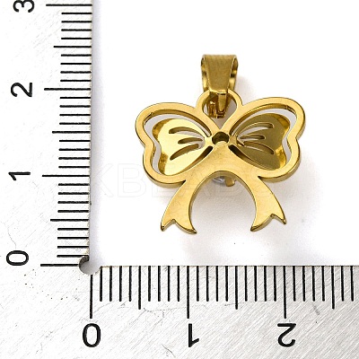 304 Stainless Steel Cubic Zirconia Pendants STAS-U018-01G-1