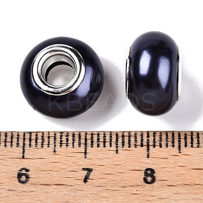 Imitation Pearl Style Resin European Beads RPDL-T003-001A-01-1