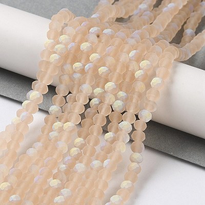 Transparent Glass Beads Strands X1-EGLA-A034-T4mm-MB20-1