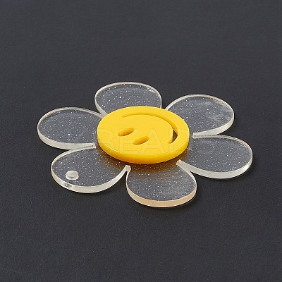 Transparent Acrylic Big Pendants OACR-P012-A06-1
