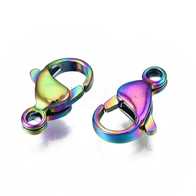 Ion Plating(IP) 304 Stainless Steel Lobster Claw Clasps STAS-S119-004B-1