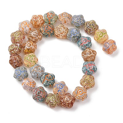 Painted Glass Beads Strands GLAA-B037-12D-12D-1