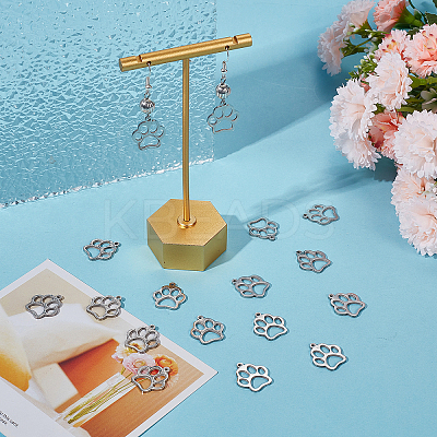 30Pcs 201 Stainless Steel Pet Pendants STAS-SC0004-96-1