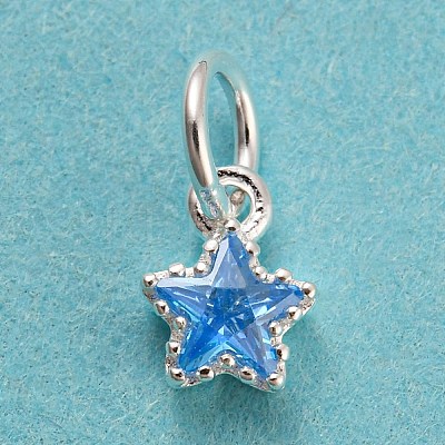 925 Sterling Silver Birthstone Charms STER-G035-01C-03-1