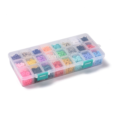 240g 24 Colors Handmade Polymer Clay Beads CLAY-JP0001-10-8mm-1