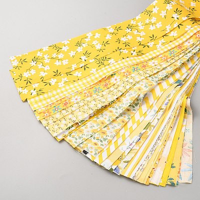 40Pcs 20 Styles Flower Pattern Cotton Fabric for Quilting and Sewing FIND-SZC0009-12A-1