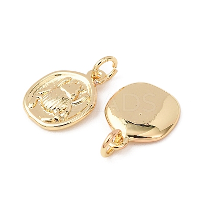 Brass Charms KK-D019-21G-1