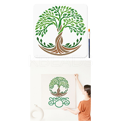 1Pc PET Hollow Out Drawing Painting Stencils DIY-MA0006-46A-01-1