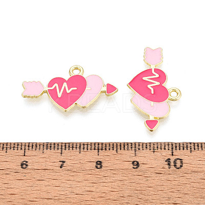 Valentine's Day Alloy Enamel Pendants ENAM-T023-21B-1
