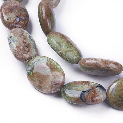 Natural Green Opal Beads Strands G-F607-03-B-1