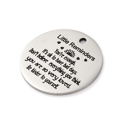 Anti-Tarnish 201 Stainless Steel Pendants STAS-R002-01P-18-1