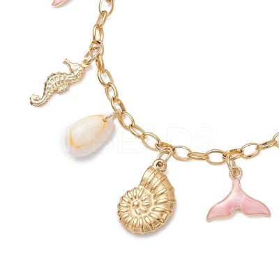 Stainless Steel & Alloy Enamel Charm Bracelets BJEW-JB12215-02-1