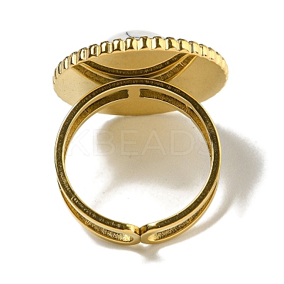Ion Plating(IP) 304 Stainless Steel Open Cuff Rings RJEW-C079-16G-1