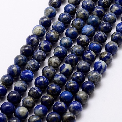 Natural Lapis Lazuli Beads Strands X-G-A163-07-6mm-1