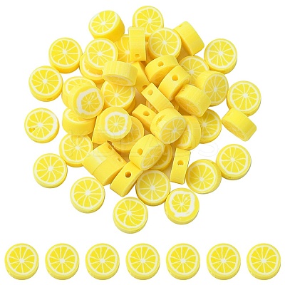 Handmade Polymer Clay Beads CLAY-YW0001-82-1