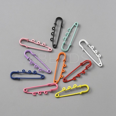 Spray Painted Iron Safety Pins Brooch Findings FIND-CJC0012-016-1