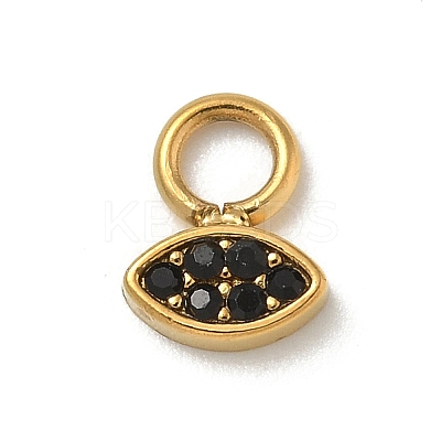Ion Plating(IP) 304 Stainless Steel with Rhinestone Charms STAS-G351-12G-01-1