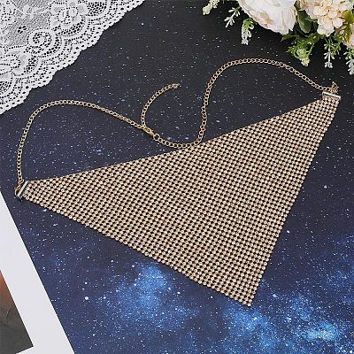 Triangle Alloy Headwear Masquerade Masks AJEW-WH20067-054KCG-1
