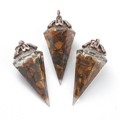 Resin Pointed Pendants G-L571-01-R-1