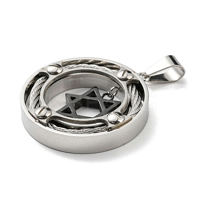 Ion Plating(IP) 304 Stainless Steel Pendants STAS-M329-02B-1