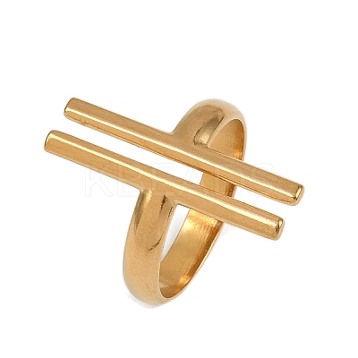 304 Stainless Steel Cuff Rings for Women RJEW-L133-04G-1