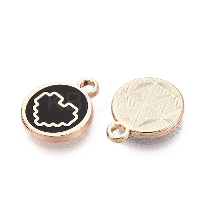 Alloy Enamel Pendants ENAM-Q002-01G-06-1