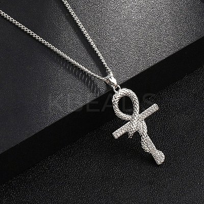 Brass Micro Pave Cleal Cubic Zirconia Pendant Necklaces NJEW-M211-03D-P-1