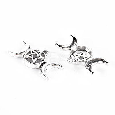 Tibetan Style Alloy Pendants TIBE-S323-117AS-RS-1