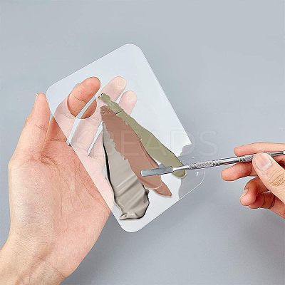 Transparent Acrylic Paint Palette AJEW-FG0001-17-1