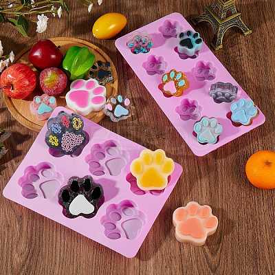 2Pcs 2 Styles Paw Shaped Fondant Molds DIY-SZ0002-69-1