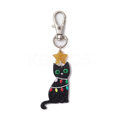 Christmas Theme Acrylic Pendant Decoraiton HJEW-JM01388-1