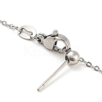 Non-Tarnish 304 Stainless Steel Add a Bead Adjustable Texture Cable Chains Bracelets for Women BJEW-M307-01D-P-1