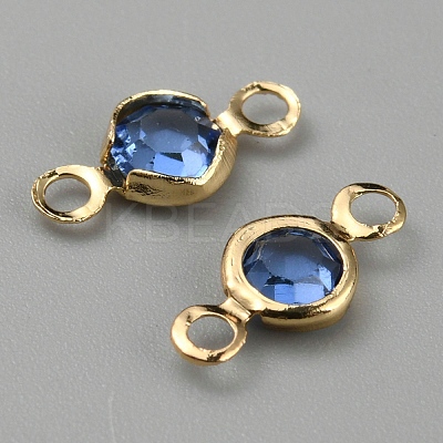 Brass Rhinestone Connector Charms RB-WH0001-08B-1