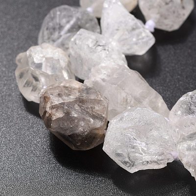 Rough Raw Natural Quartz Beads Strands G-G010-19-01-1