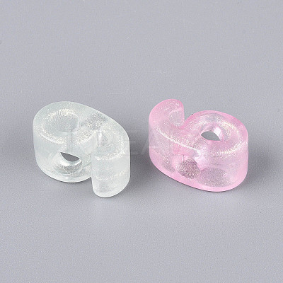 Luminous Frosted Transparent Acrylic Beads TACR-T029-21J-1