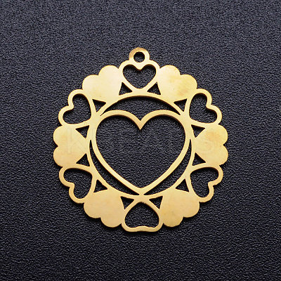 201 Stainless Steel Pendants STAS-Q201-JN343-2-1