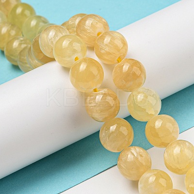 Natural Honey Calcite Beads Strands G-R494-A05-04-1