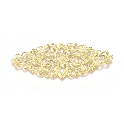 Brass Filigree Joiners KK-G368-01C-1