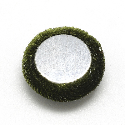 Velvet Cloth Fabric Covered Cabochons WOVE-S084-12B-1