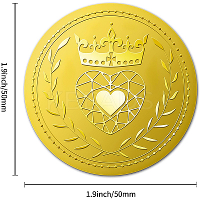 Plastic Self Adhesive Gold Foil Embossed Stickers DIY-WH0211-189-1