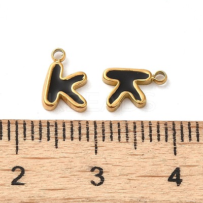 304 Stainless Steel Enamel Charms STAS-L022-292G-K-1