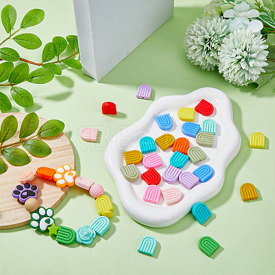 36Pcs 12 Colors Silicone Beads SIL-DC0001-26-1