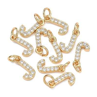SHEGRACE Brass Micro Pave Clear Cubic Zirconia Pendants XGRQ29863-394G-J-1