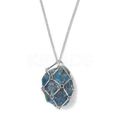 Non-Tarnish Stainless Steel Macrame Pouch Empty Stone Holder for Necklace Makings NJEW-JN04821-02-1